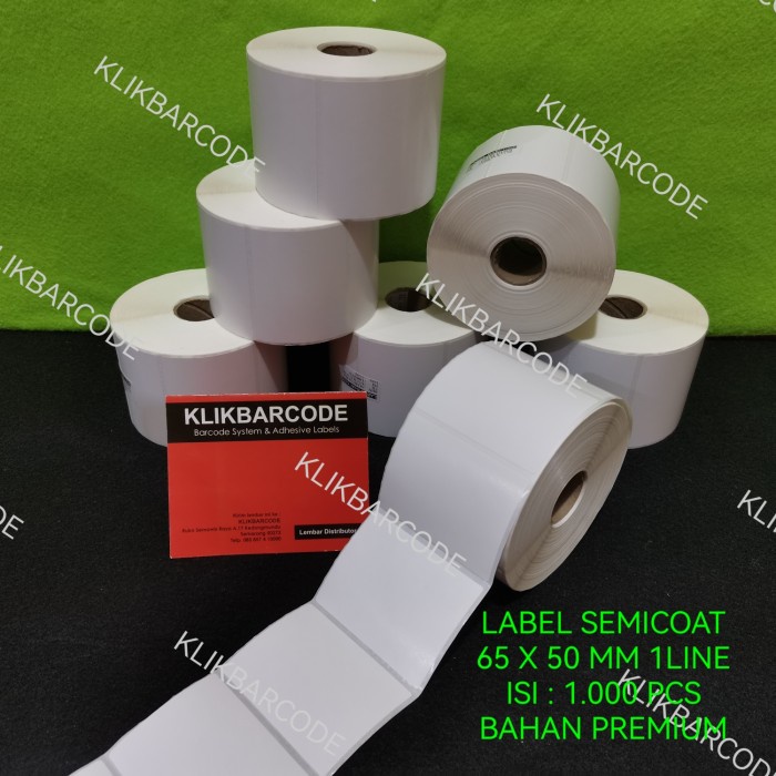 

STIKER LABEL 65x50 SEMICOATED BARCODE 65 X 50 MM 1000Pc STICKER ETIKET