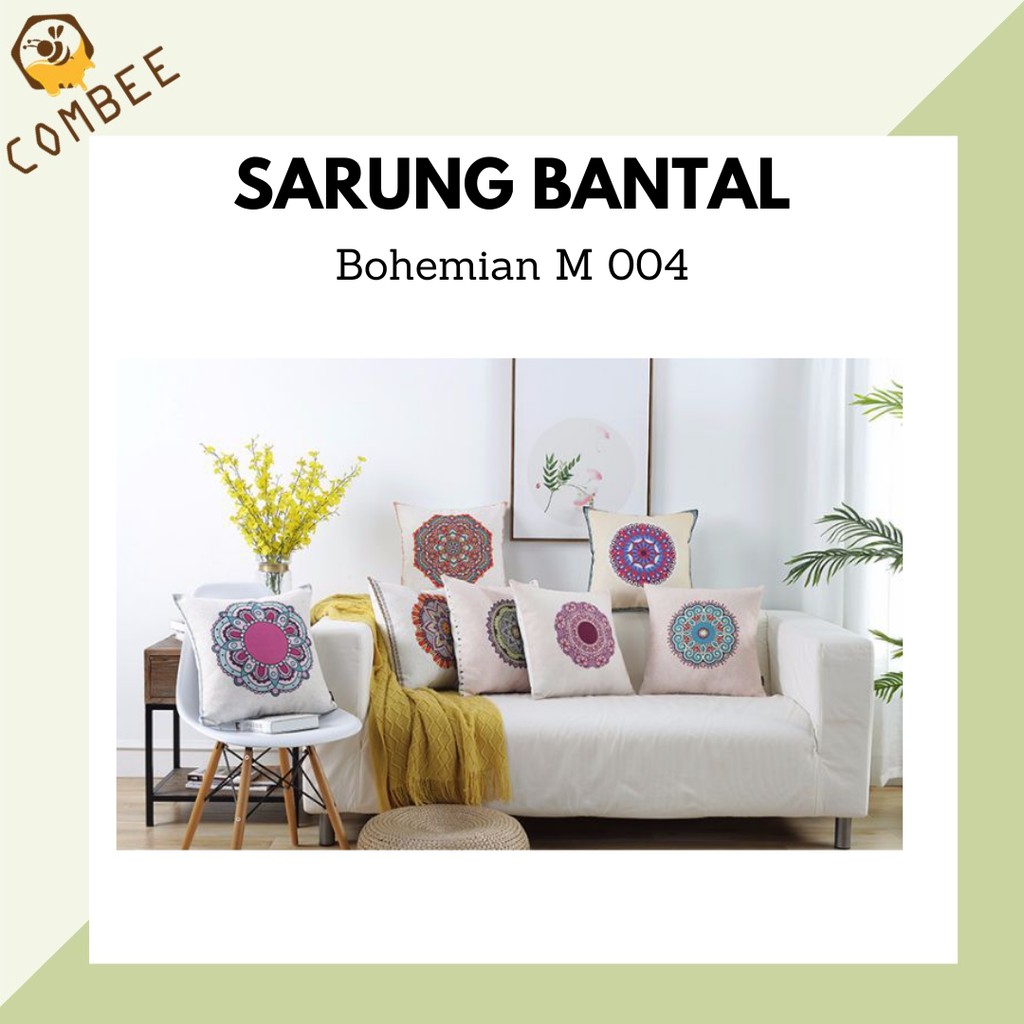 Pillow Case / Sarung Bantal / Sarung Tutup Bantal Sofa Kain Cotton Linen Bohemian M004