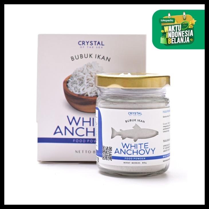 

[READY STOCK] CRYSTAL WHITE ANCHOVY POWDER 80 GR - BUBUK IKAN TERI - NON GMO