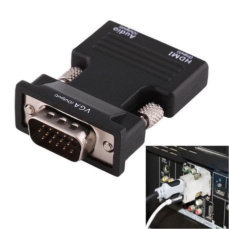 Trend-NEW VGA to HDMI with Audio Converter - Dongle vga male to hdmi female