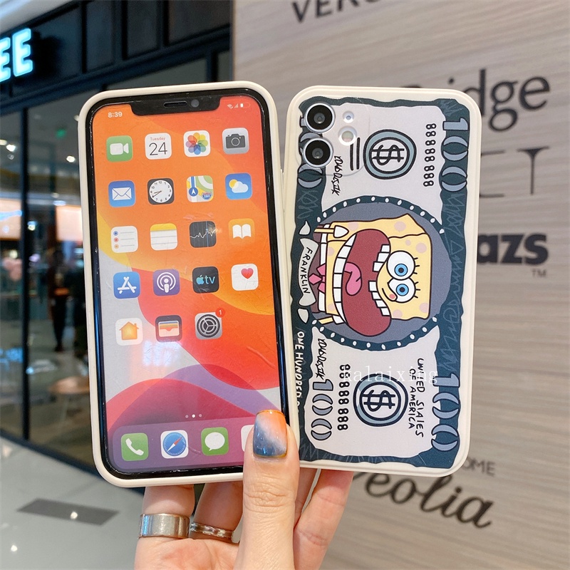 Soft Case Pelindung Lensa Bentuk Kotak Untuk iPhone 13 / 12 / 11 Pro Max 12Mini 13Mini Xs Max XR