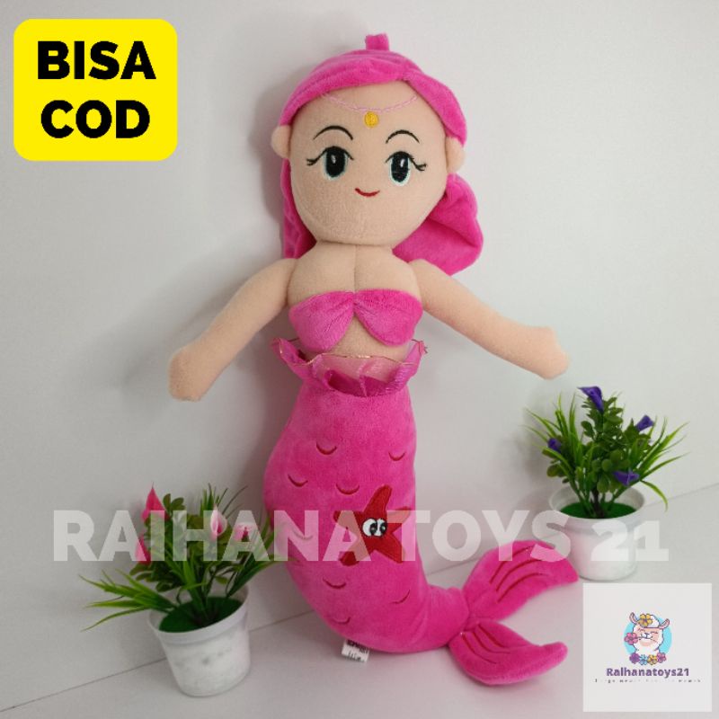 Boneka Putri Duyung 52cm Lucu hadiah anak / Boneka mermaid Queen