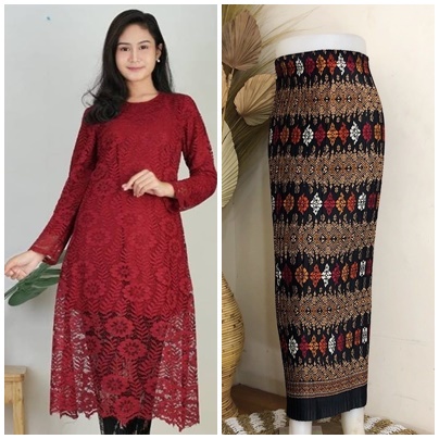 PROMO PRUDKSI SETELAN Kebaya TUNIK JUMBO/kebaya TUNIK Brokat/kebaya modern/kebaya kondangan/kebaya masakini/kebaya Modern SIZE sampai Jumbo dan banyak varian warna MARUN