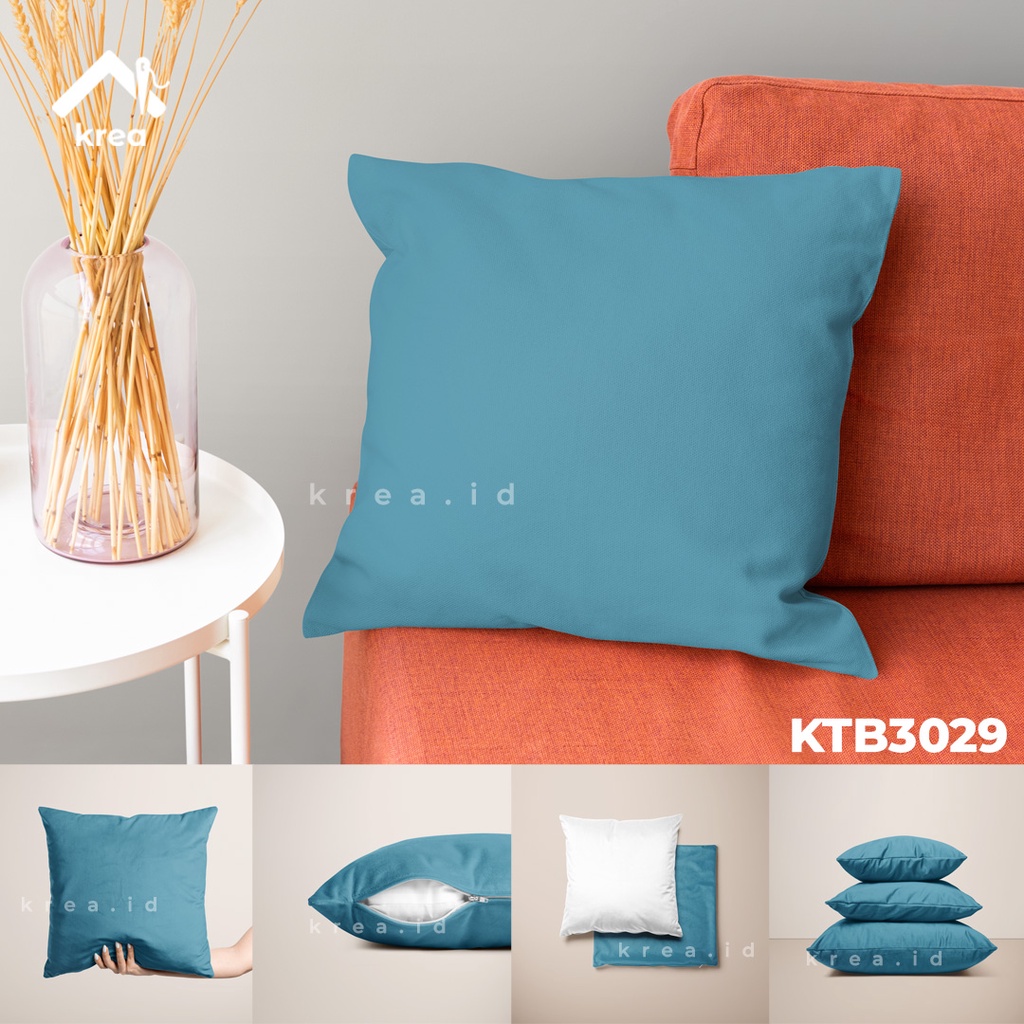 Sarung Bantal Sofa Polos Mix Biru Edition Ukuran 30x50, 40x40, 45x45, 50x50, 60x60, 70x70