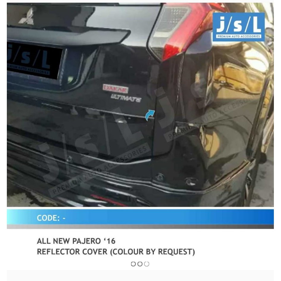 Cover Reflektor Mobil All New Pajero 2016 Up Hitam