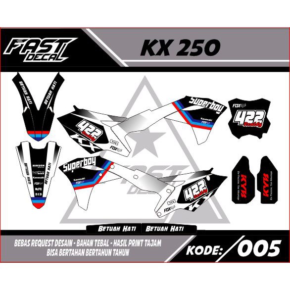 Decal stiker kx250 05