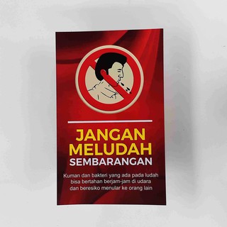 Poster Jangan Meludah Sembarangan Shopee Indonesia
