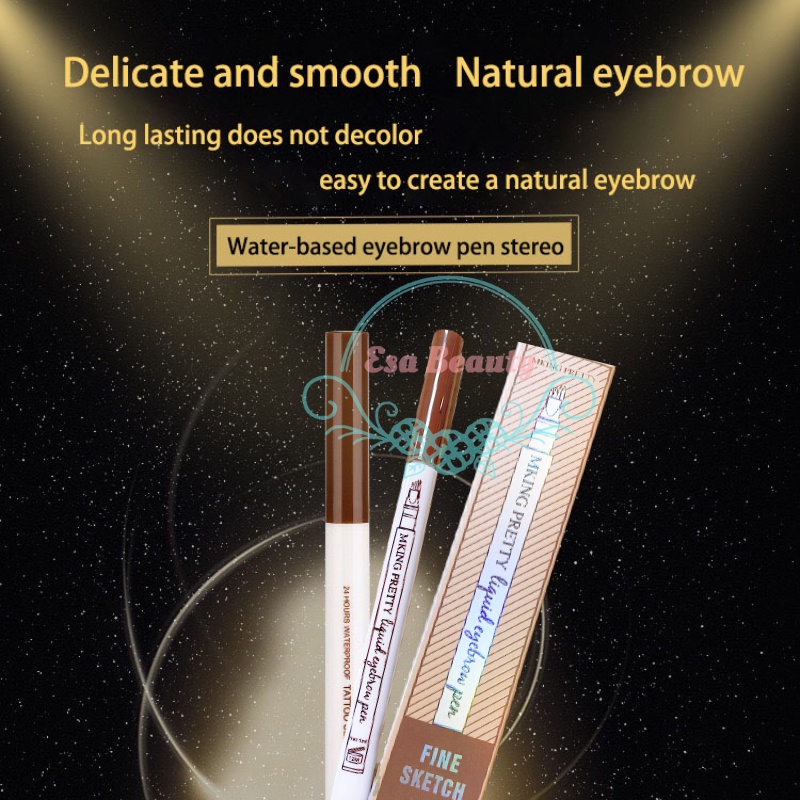 COCO MAMA 4 Tips Pensil Alis Long Lasting Anti Air Eyebrow Pencil Tarik Benang Eyebrow Waterproof Untuk Sulam Cetakan Alis