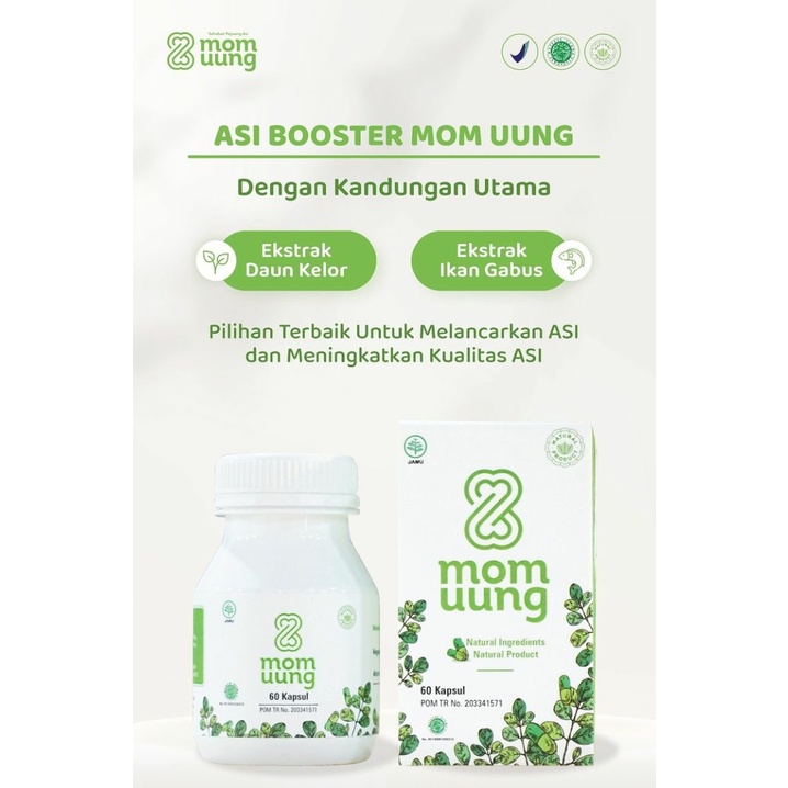 KELORCAP MOMUUNG MOM UUNG BOOSTER ASI PELANCAR ASI 60 KAPSUL HALAL BPOM HERBAL MOMUUNG.ID PREMIUM SHOPPING OFFICIAL STORE SHOP