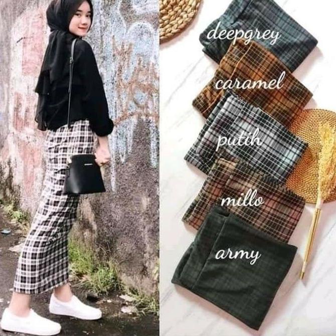Oke Price.. ROK SPAN KNITTED rok tartan panjang span rok kotak kotak panjang span rok kekinian panja