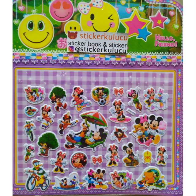 

Stiker timbul MIKI MINI / MICKEY MOUSE 20x25cm