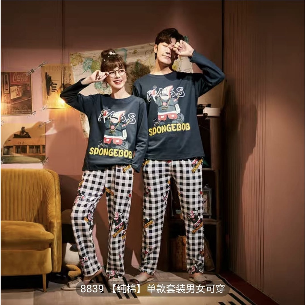 baju tidur piyama couple bahan kaos import