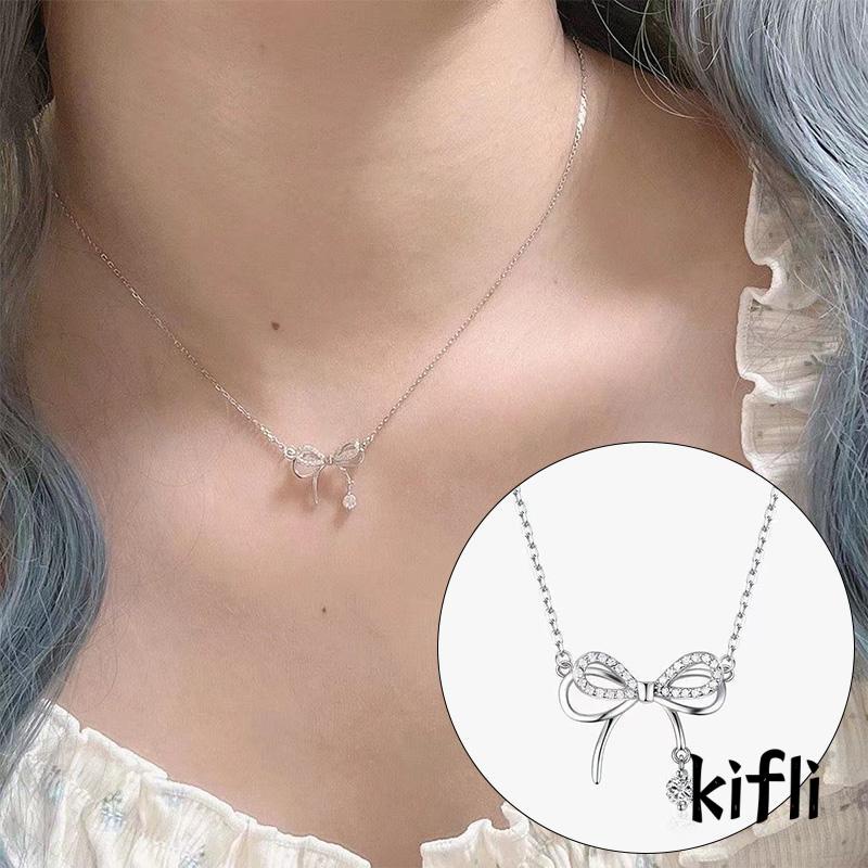 Kalung Tiga Dimensi,Double layer Bentuk Water Drop,Untuk Wanita