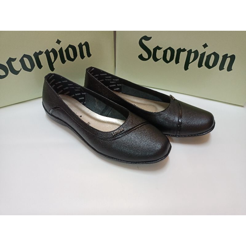 Sepatu Kulit Wanita Scorpion 6097 - Sepatu Heels Kulit - Pantofel Kulit