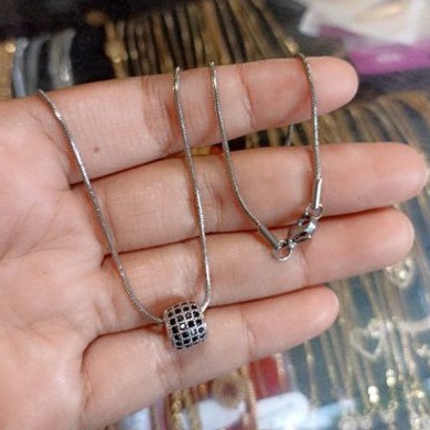 kalung titanium mainan xuping silver