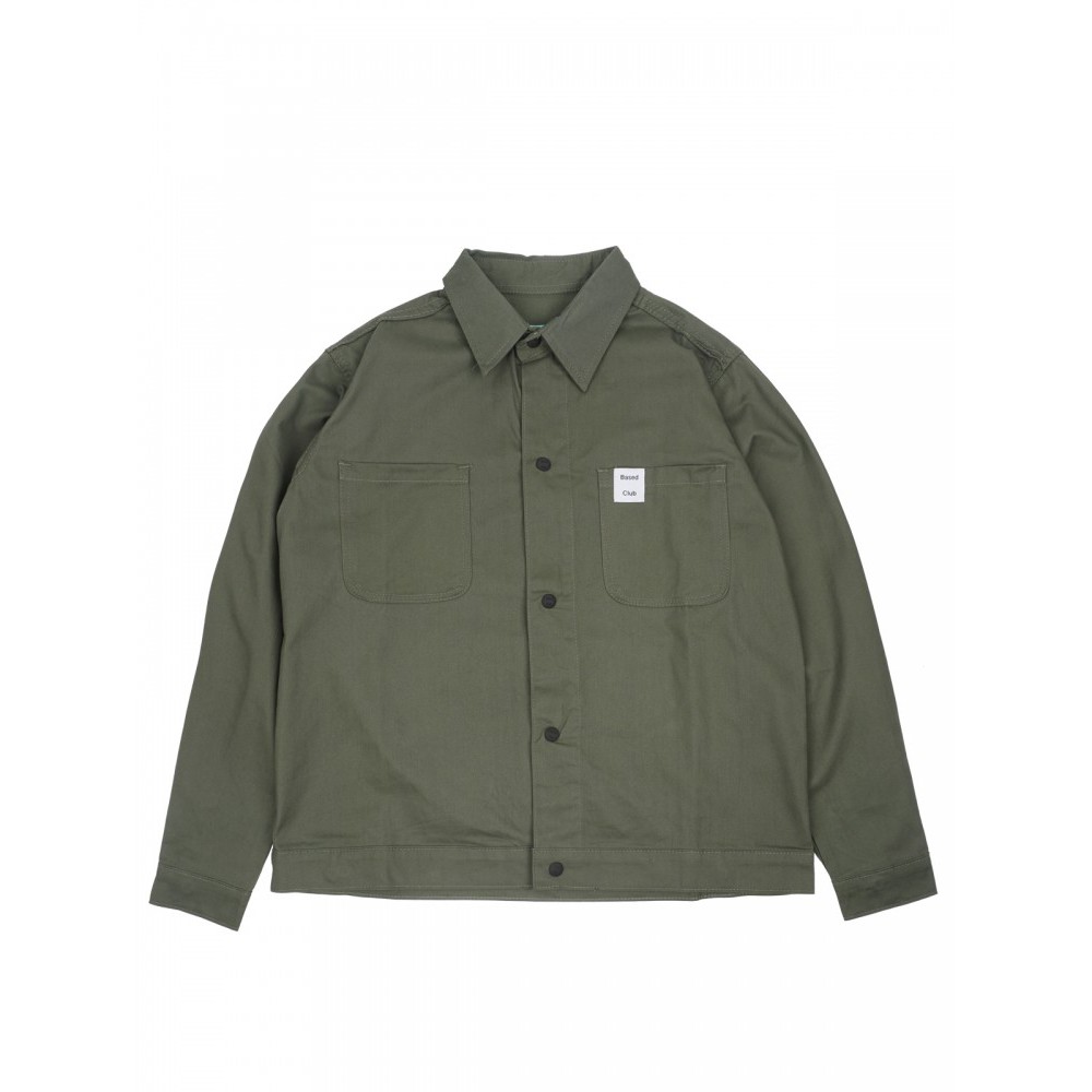 Based Club Wide Kemeja Lengan Panjang Hijau