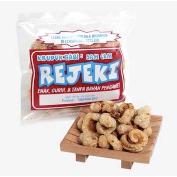 

Krupuk Sam Can Kulit Babi REJEKI Khas Bali 70gr ~ kp515