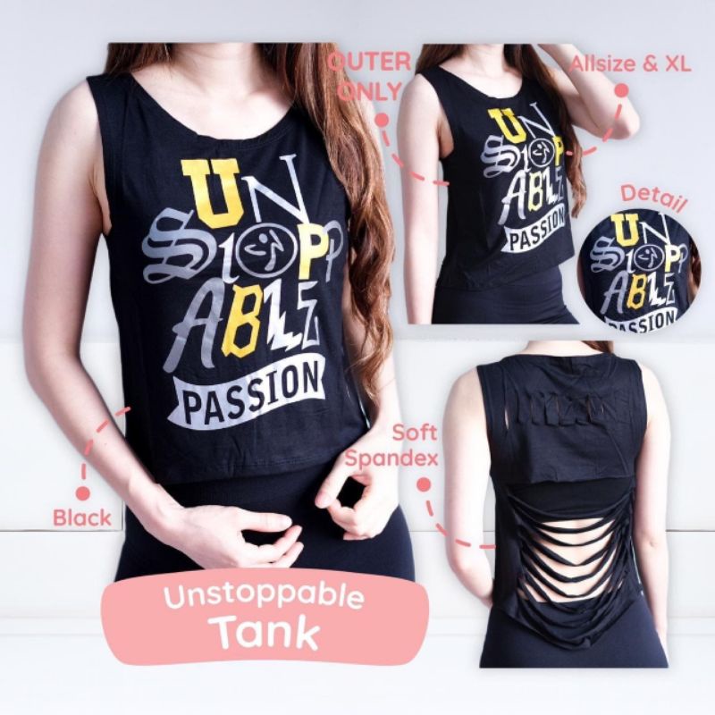 unstop tank / baju senam / baju zumba / atasan zumba