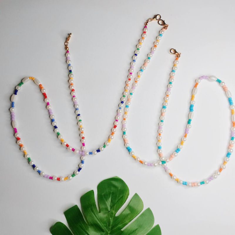 Pearls Strapmask - hijab&eyeglass connector + mask strap