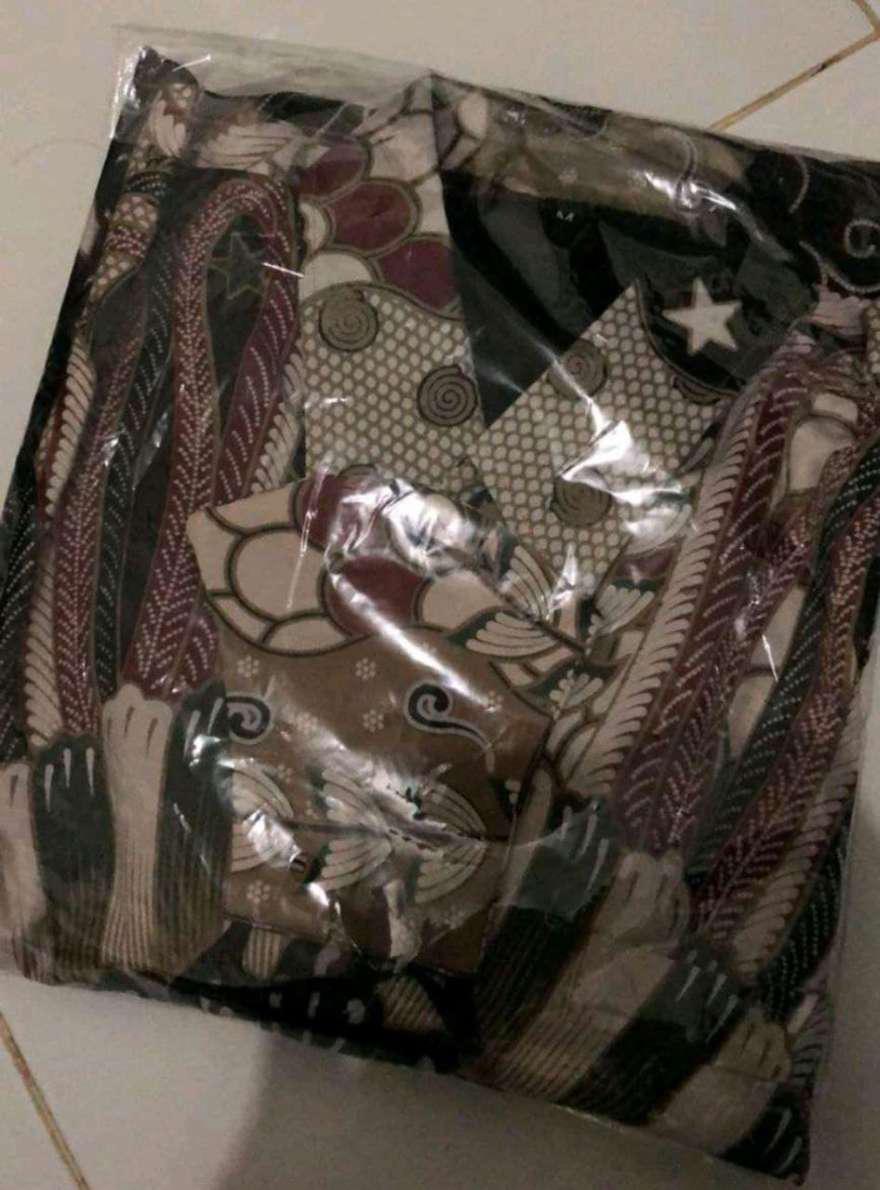 Batik Pria Lengan Panjang Premium Modern Full Furing  Original Produksi Batik Aluna Solo Pcw 005