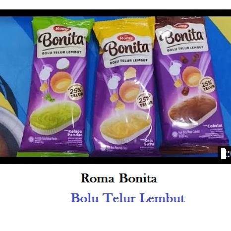 Roma Bonita Bolu Telur Lembut Ecer atau satuan