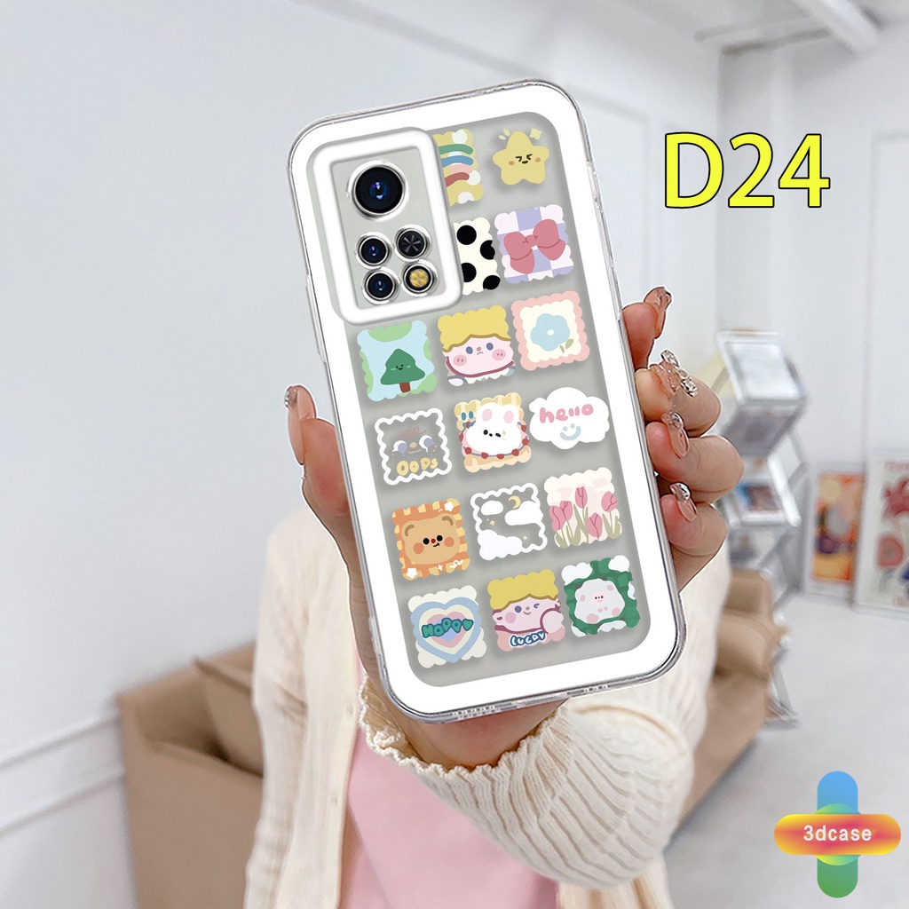 Soft Case Infinix Hot 10 11 Play 10 10t 10s NFC 10i 9 Pro 10 Lite 11 Plus Hot 9 Play 11 11S NFC Infinix Smart 6 5 4 4C 5 Pro Tencno Spark 5 PRO A15 A16 A9 A5 A7 A5S Y12 Y20 Y15S Y21S A12 Cute Cartoon Cloud  Bear Transparent Case