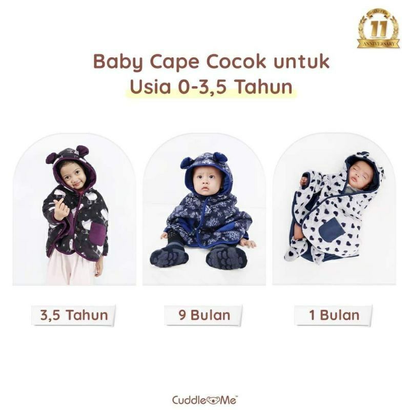 Babycape cuddleme jaket jubah bayi lucu cuddle me