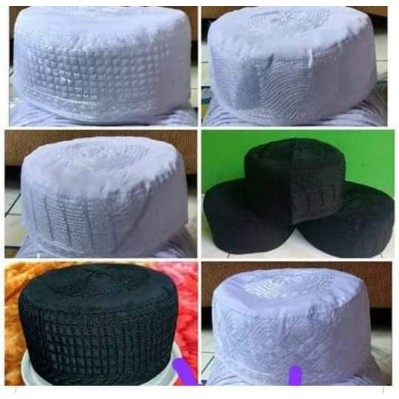 PECI KOPIAH MADINAH PUTIH POLOS / PECI KOPIAH MADINAH HITAM POLOS / PECI KOPIAH MADINAH / PECI KOPIA