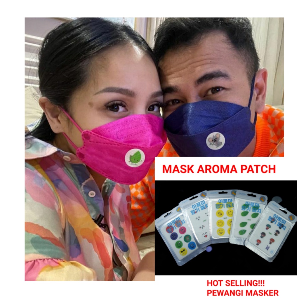 Mask Patch Sticker Aroma / Stiker Masker Wangi Mint Tempel Beraroma DUCKBILL/KF94 /3ply Raffi Ahmad 
