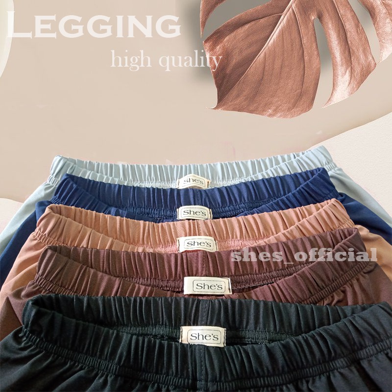 CELANA LEGGING WANITA PREMIUM  POLOS BAHAN SPANDEK TERBAIK TERANG GELAP UKURAN STANDAR JUMBO S M XL 