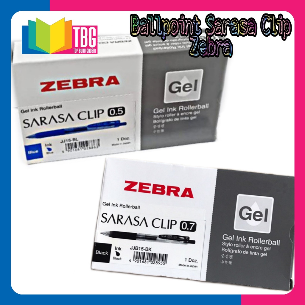 

1PCS BALLPOINT SARASA CLIP ZEBRA/ PULPEN GEL /PENA/ PEN 0.5MM DAN 0.7MM