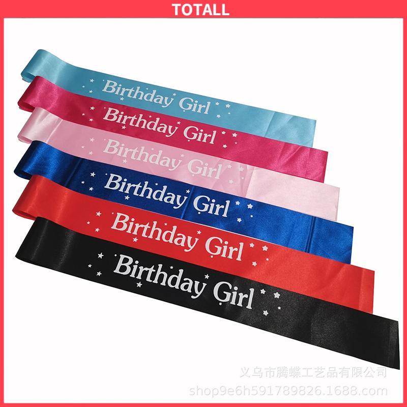 COD Selempang Sash Birthday Girl Selempang Ulang Tahun Birthday Sash Birthday Queen Princess-Totall