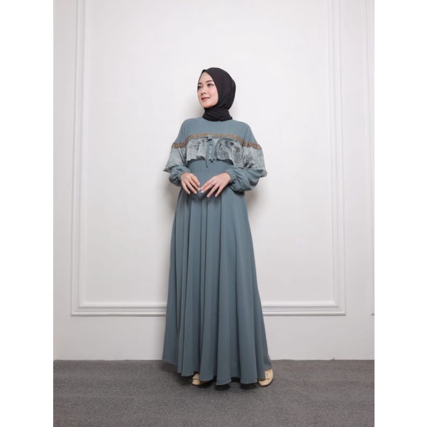 zelina dress by malda - gamis termurah