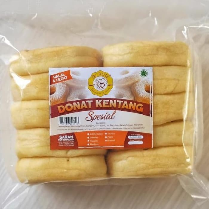 

Donat Kentang Premium isi 10 pcs Spesial De Roti Expired Panjang