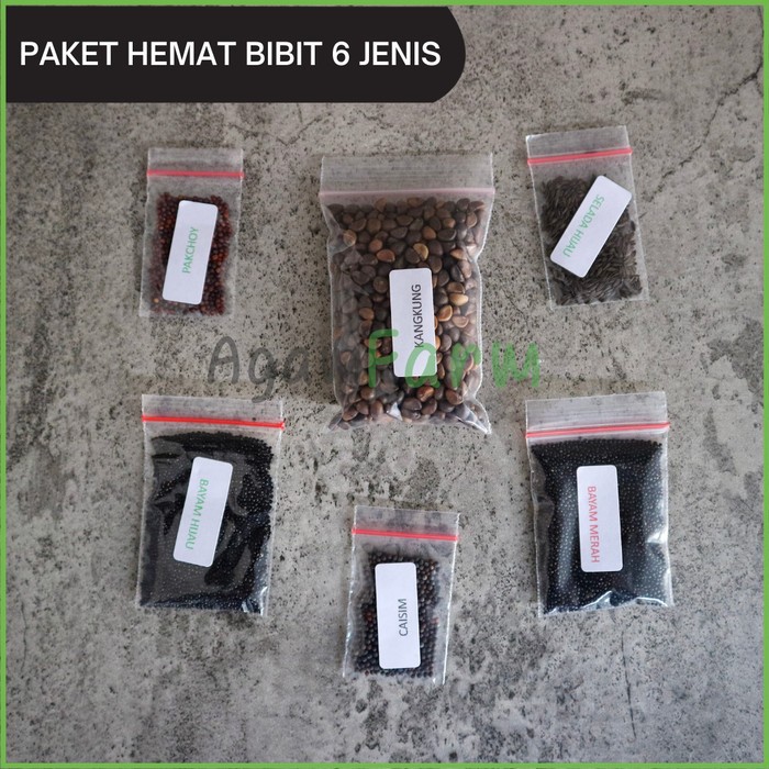 BENIH/BIBIT/BIJI SAYUR HIDROPONIK PAKET ISI 6 JENIS  SAYUR