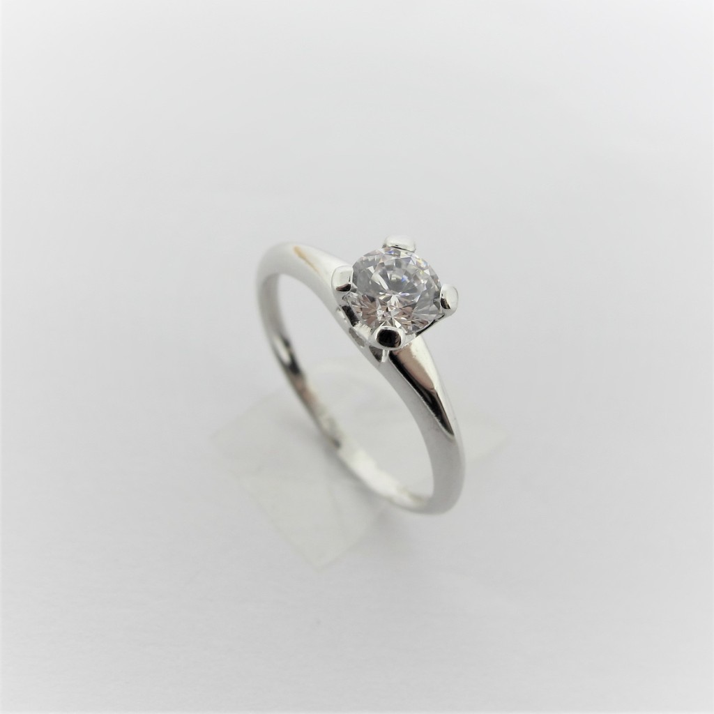 Cincin anak dan dewasa emas asli kadar 750 75% 22 2 gr tunangan nikah seperti berlian hadiah zircon white gold putih