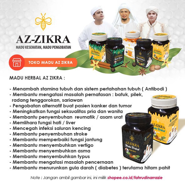 Madu Hitam Pahit Az Zikra Odeng L Ustad Arifin Ilham I Madu Ribuan Umat I 500 Ml Indonesia