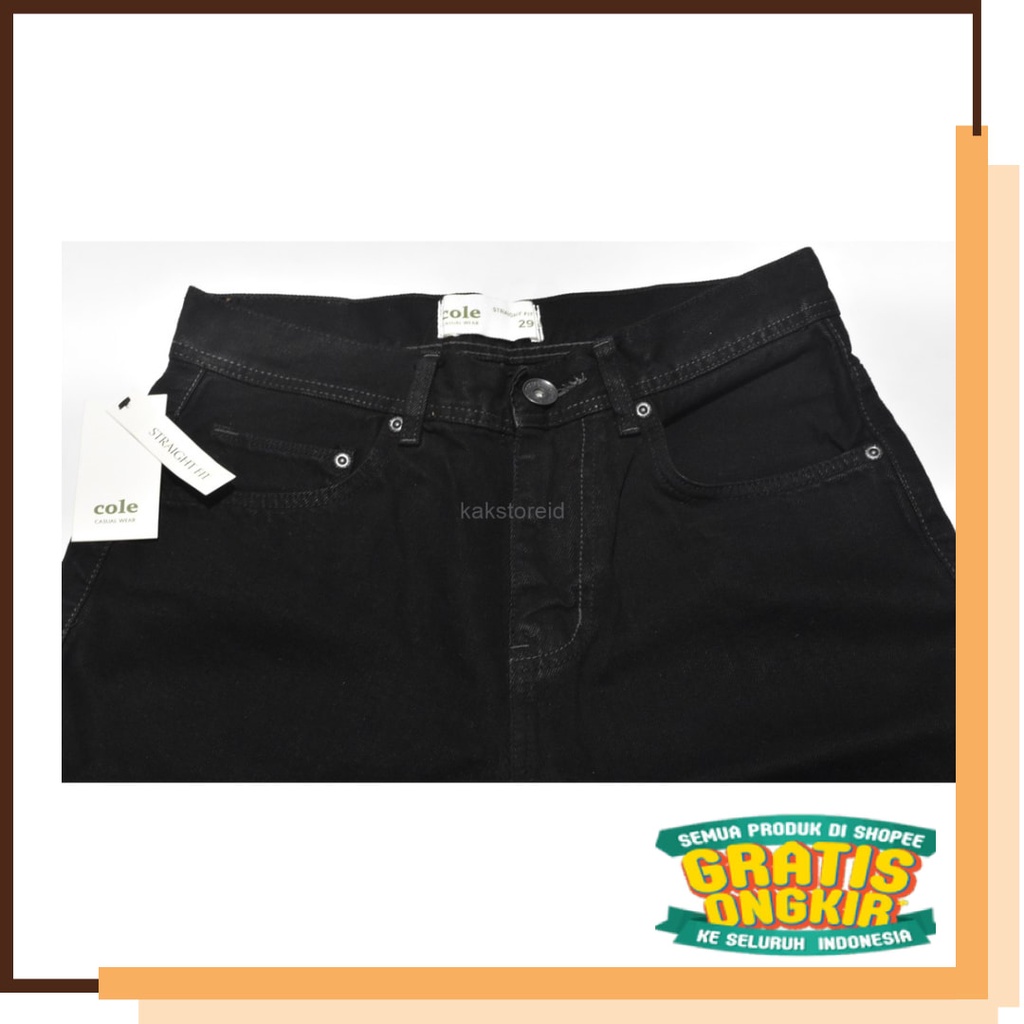Model Versi Terbaru Remaja Dewasa 606 505 / Celana Pendek Pria Jeans COLE Hitam Straight Fit CDT 01 