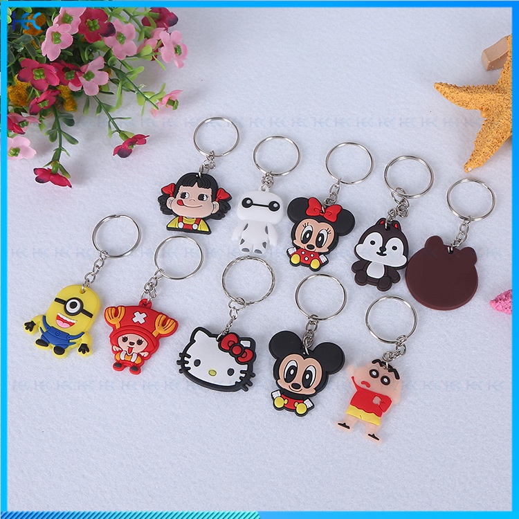 1PCS PVC Key Chain Cartoon Figure Anime Key Ring bag  car key Pendant