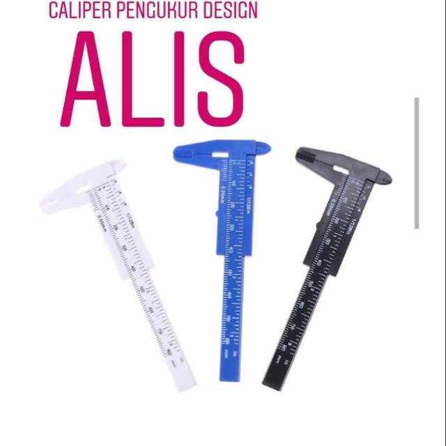 Penggaris Alis Calliper Pengukur Design Alis/ Jangka Sorong pengukur Alis