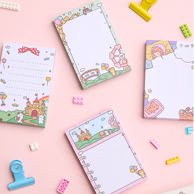 100 Sheets Amusement Park Series Memo Pads Students Sticky Note