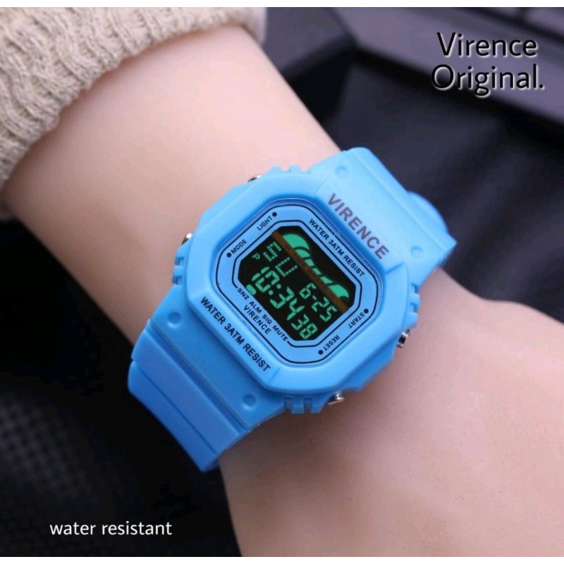 Jam Tangan Virence Digital Led Rubber Jam Tangan Terlaris Best Seller Jam Tangan Pria Wanita