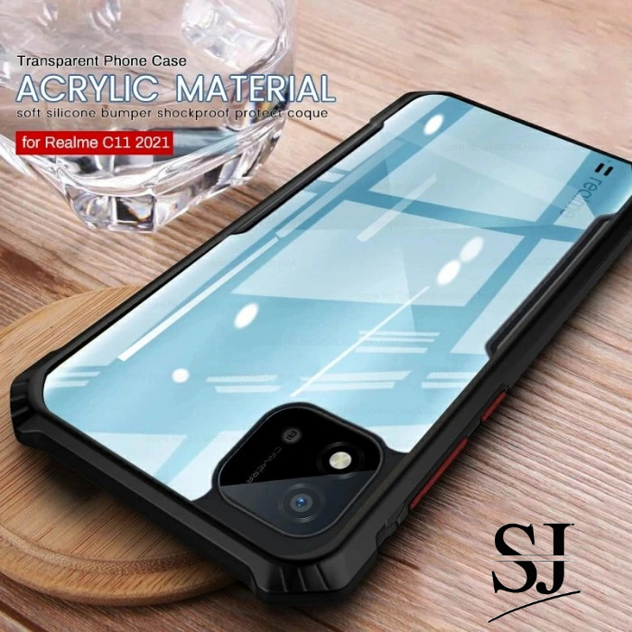 Case Realme C11 2021 Shockproof Premium Hard Casing - transparent, realme c11 2021