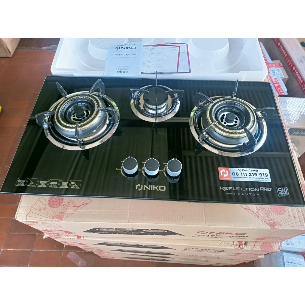 NIKO REFLECTION PRO PHANTOM KOMPOR TANAM 3 TUNGKU - WARNA HITAM
