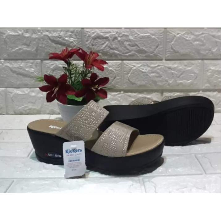 Sandal Selop Wanita Kickers - Sandal Selop Model Terbaru - Sandal Flat Selop - Sandal Termurah - San