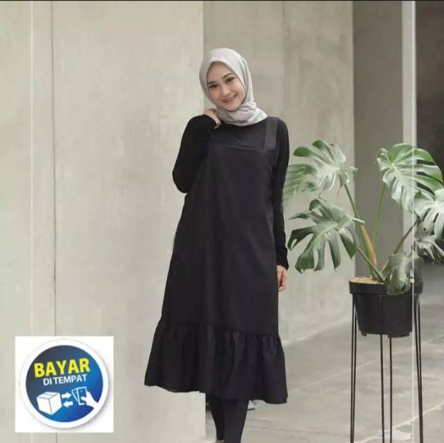 Baju Outer Muslim Kekinian Overall Princess Trends Fashion Anak Muda Di Hari Lebaran