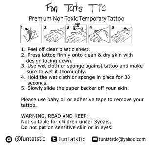 NON TOXIC PREMIUM QUALITY TEMPORARY TATTOO KODE B.35