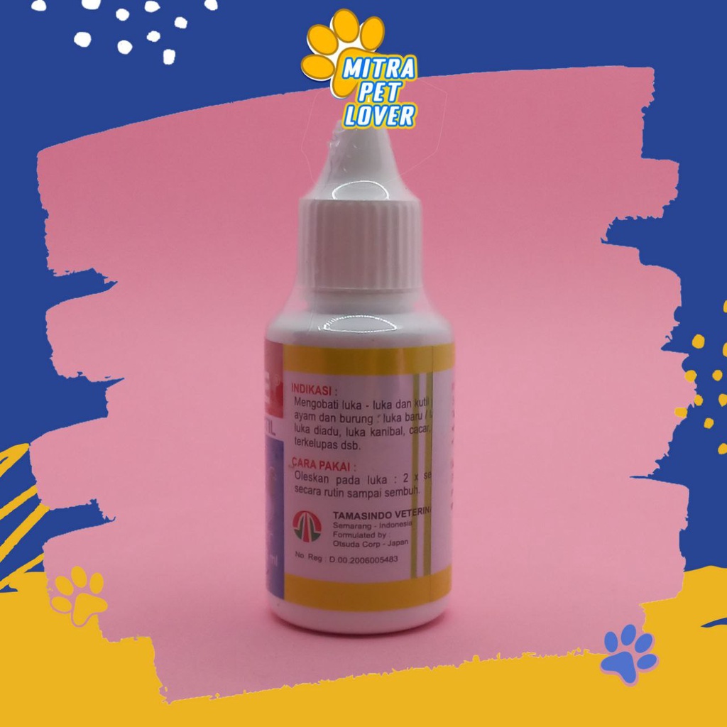 OBAT LUKA AYAM DAN BURUNG - T BLUE DROP 30 ML ORIGINAL - CAIRAN TETES UNTUK KUTIL CACAR BEKAS CAKARAN , LUKA DIADU &amp; KANIBAL &amp; TERKELUPAS CHICKEN UNGGAS &amp; BIRD - AMAN AMPUH - MURAH ASLI - PET ANIMAL HEALTHCARE TAMASINDO VITAMIN TERNAK HEWAN MITRAPETLOVER