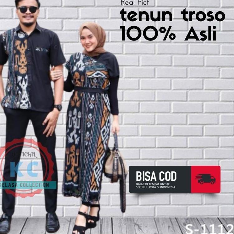 Bagus Dipakai.. TRAND MODEL SETELAN BAJU COUPLE TENUN TORAJA BATIK KAMPUS SONGKET COUPLE ETNIK CEWE 