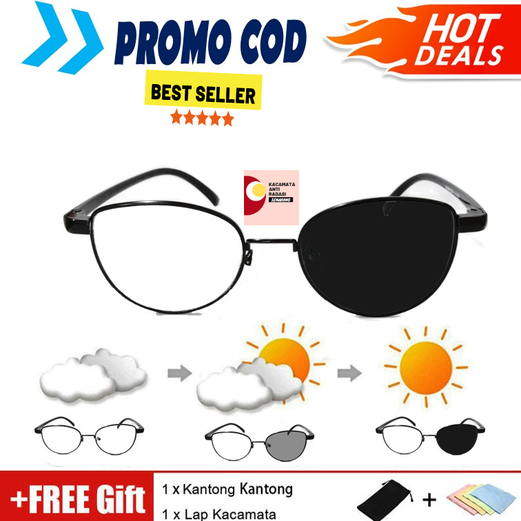 MURAH BANGET Kacamata Potocromic Pria Transisi Anti Radiasi Minus Adidora13A RIZKY2702